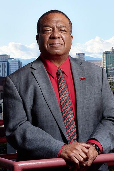 Keith E Whitfield with Las Vegas strip in the background