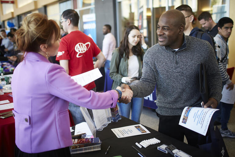 Scene at a job fair