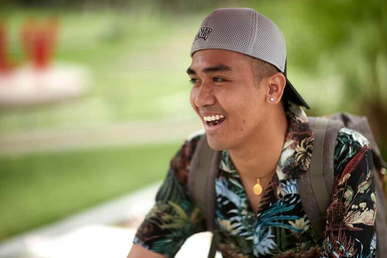 Wyeth smiles candidly on campus.